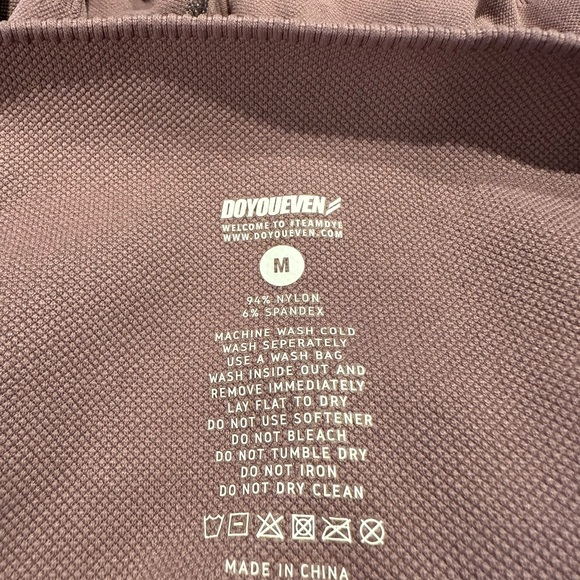 DOYOUEVEN hyper flex seem less leggings dusty rose color Sz M - Picture 6 of 8